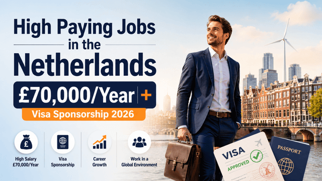 Earn £70,000/Year High Paying Jobs in the Netherlands with Visa Sponsorship 2026